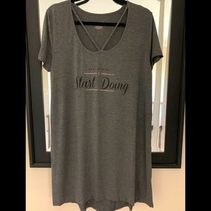 Danskin Nightshirt Charcoal Heather Size Large NWT